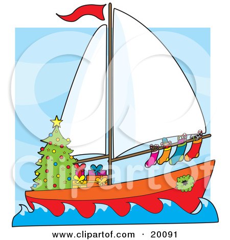 Gifts Humor on 20091 Clipart Illustration Of A Humorous Scene Of A Sailing Sailboat