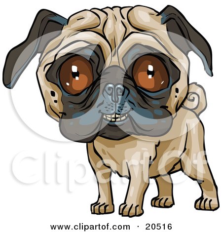 Royalty-Free Vector Clip Art Illustration of a Cute Pug ...