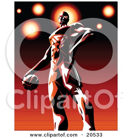 basketball court clipart. Clipart Illustration of a Pro