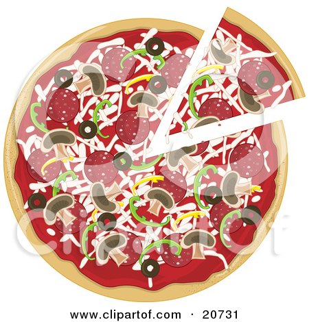 pizza slice clipart. Clipart Illustration of a