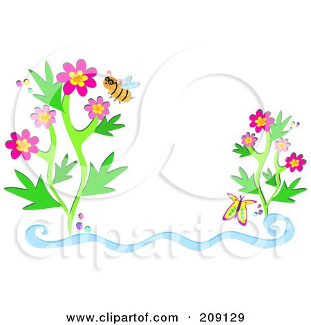 Butterfly Flower Picture on Of A Bee Wearing Glasses By Flowers And A Butterfly By Bpearth  209129