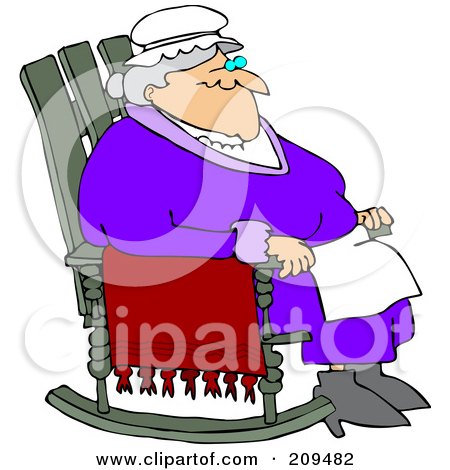 Rocking Chairs on Relaxed Old Woman Sitting In A Rocking Chair By Dennis Cox  209482