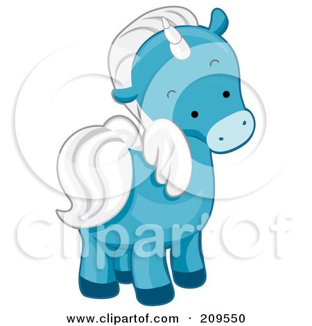 a blue unicorn