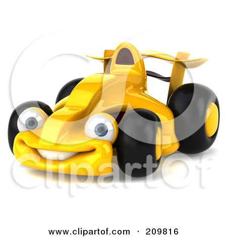 Formula  Motorsports on Art Illustration Of A 3d Yellow Formula One Race Car By Julos  1057519