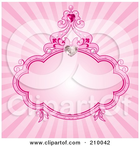 Princess on Royalty Free  Rf  Clipart Illustration Of A Pink Princess Frame With A