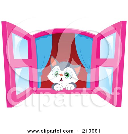 Royalty Free Images on Royalty Free  Rf  Clipart Illustration Of A Cute Kitten In Awe