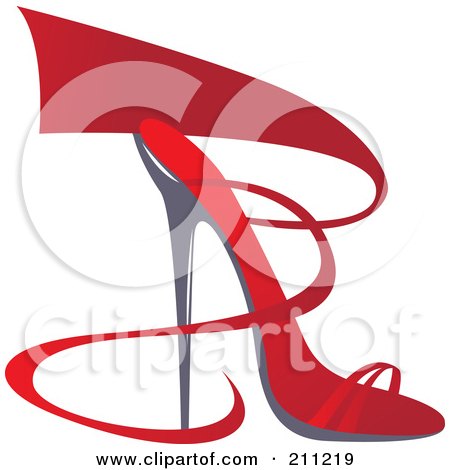 Designlogo on Logo Design Of A Red Ribbon And Heel Shoe Posters  Art Prints By