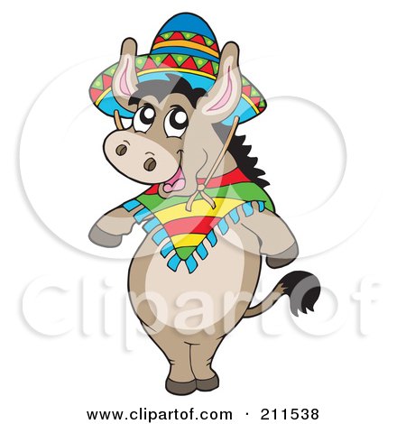 donkey wearing sombrero