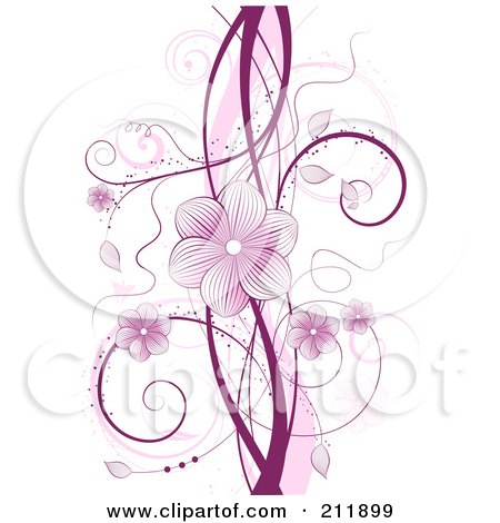 Small Tattoo Designs on Royalty Free  Rf  Clipart Illustration Of A Purple Floral Vine With