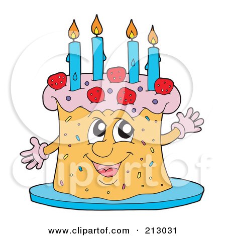 Birthday Cake  Candles on Pin Happy Birthday Clipart Pink Orange Hawaii Dermatology Cake On
