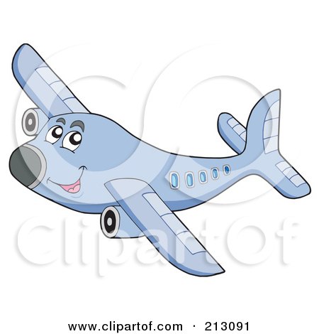 Airplane on Clipart Illustration Of A Happy Airplane Character By Visekart  213091