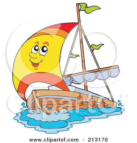 Clip Art Yacht. Royalty-free clipart picture