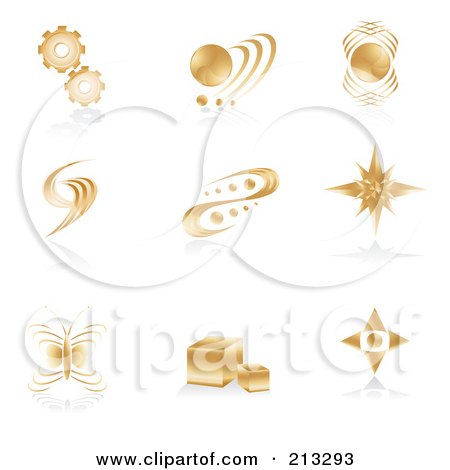 Logo Design Software Free Download on Royalty Free  Rf  Clipart Illustration Of A Digital Collage Of Golden