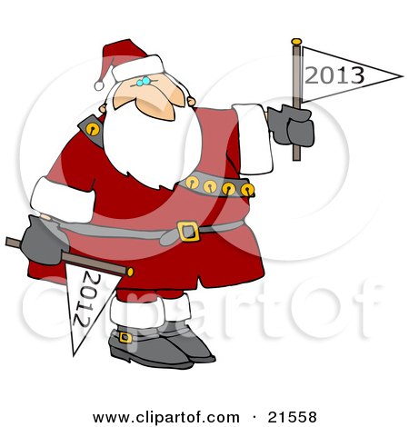 the santa clause bernard fanfiction. santa claus 2012. Clipart Illustration of Santa Claus Holding a Year 2011 