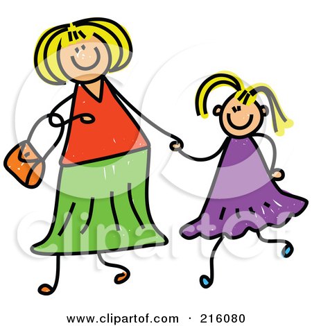 http://images.clipartof.com/small/216080-Royalty-Free-RF-Clipart-Illustration-Of-A-Childs-Sketch-Of-A-Mother-Holding-Hand-With-Her-Blond-Daughter.jpg