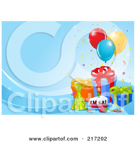 birthday balloons background. Background With Birthday