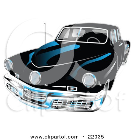 Black 1948 Tucker Car With A Chrome Bumper And Details Posters Art Prints