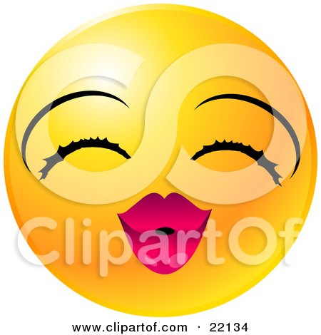 http://images.clipartof.com/small/22134-Clipart-Illustration-Of-A-Yellow-Emoticon-Face-Lady-With-Eyelashes-And-Pink-Lips-Puckering-Up-For-A-Kiss.jpg