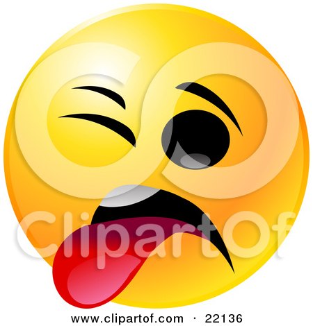 22136-Clipart-Illustration-Of-A-Yellow-Emoticon-Face-With-One-Eye-Closed-Sticking-Its-Tongue-Out-In-Disgust.jpg