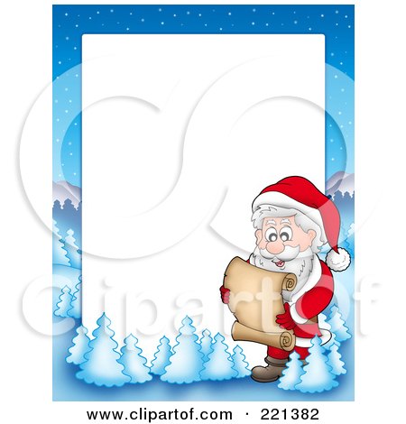 Christmas on Royalty Free  Rf  Clipart Illustration Of A Christmas Frame Border Of