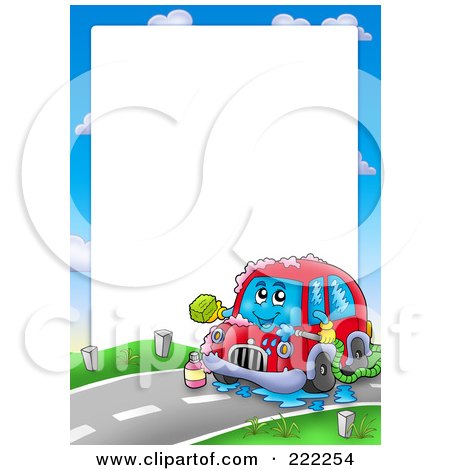Picture Wash on Royalty Free  Rf  Clipart Illustration Of A Car Wash Border Around