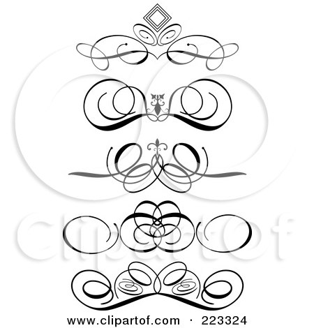 Graphic Design Free on Collage Of Ornamental Black And White Scroll Designs    By Kj Pargeter
