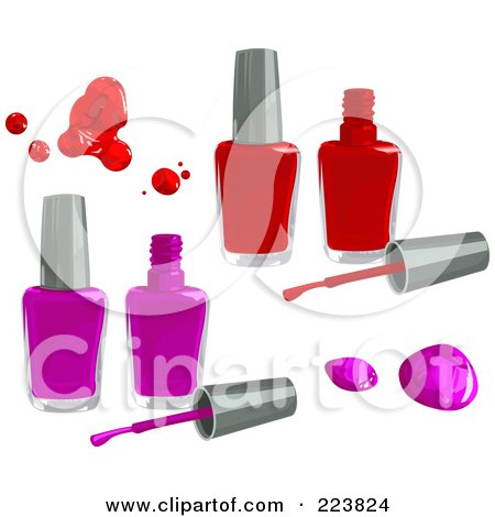 Royalty Free RF Clipart Illustration Of A Digital Collage Of Pink And Purple