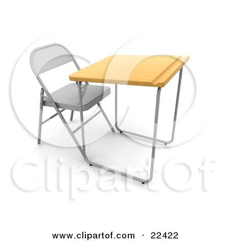 Royalty-free 3D render educational clipart picture of a single student 