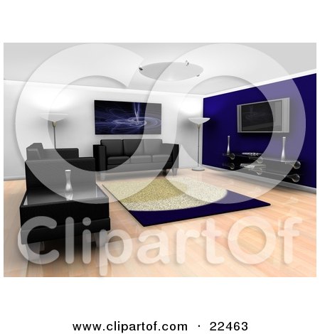 Modern Living Room Design on Clipart Illustration Of Modern Living Room Interior With Ceiling