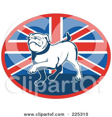 Royalty-free clipart illustration of a british bulldog logo, 