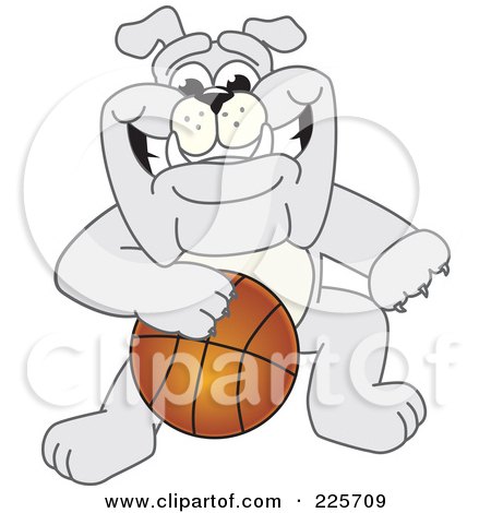 Bulldog With Basketball