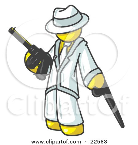 Gangster Man with Tattoos Clipart by Dennis Cox 5113