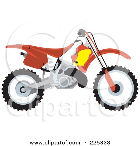 Dirt Bike Coloring Sheets on Free  Rf  Clipart Illustration Of A Red Dirt Bike By David Rey  225833