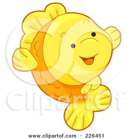 goldfish cartoon cute. of a Cute Goldfish Smiling