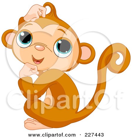 Baby Images Girl on Cute Baby Monkey Scratching His Head Posters  Art Prints By Pushkin