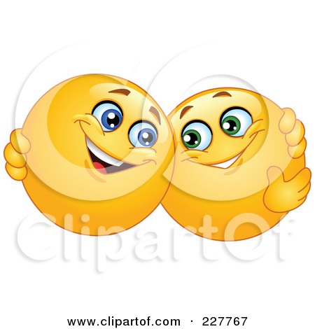 Smiley Face Clip on Illustration Of Yellow Smiley Face Emoticons Hugging By Yayayoyo
