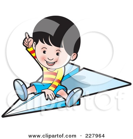 Small Aircraft on Paper Plane Illustration