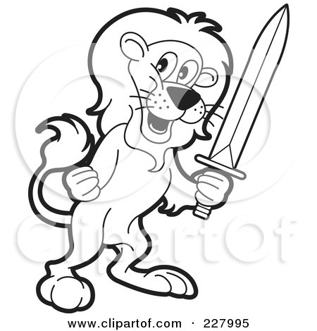 lion holding sword