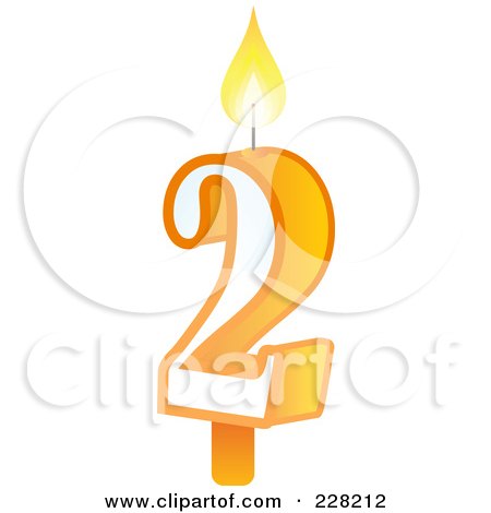  Birthday Cake on Clipart Illustration Of A Number 2 Birthday Cake Candle By Tonis Pan