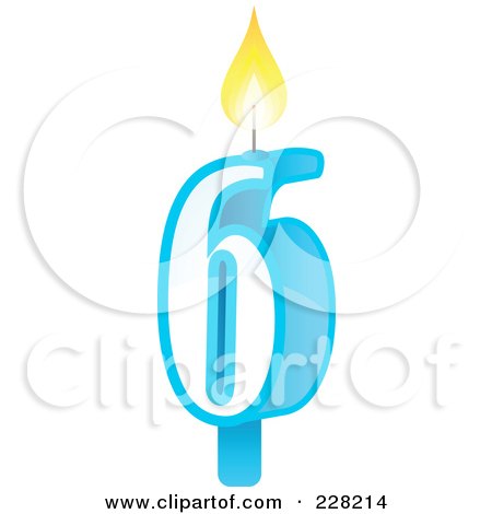 Clipart Birthday Cake on Number 6 Birthday Cake Candle Posters  Art Prints By Tonis Pan