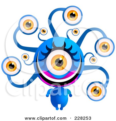 Pictures Of Eyes. Alien With A Lot Of Eyes