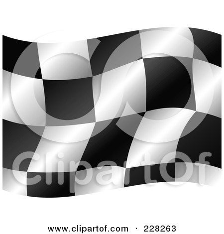 Auto Racing  Rules  Yellow Flag on Checkered Auto Racing Flag Waving