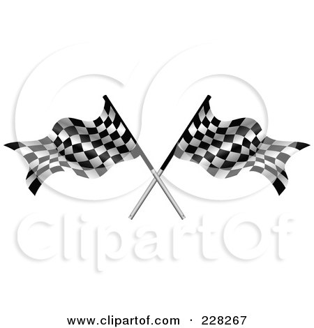 Auto Racing School Seattle2cwashington Area on Two Crossed Auto Racing Flags Posters  Art Prints By Milsiart
