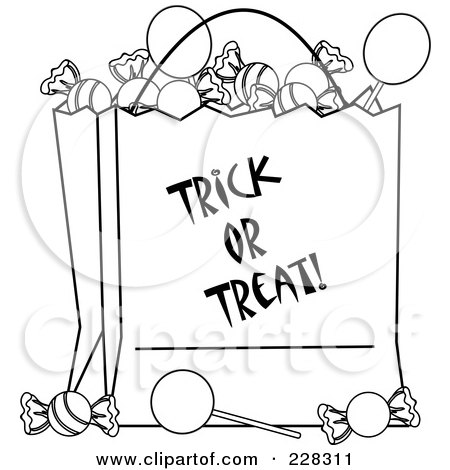 halloween treat bags for school kids
 on ... Trick Or Treat Bag Full Of Halloween Candy by Pams Clipart #228311