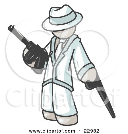 Gangster Man with Tattoos Clipart by Dennis Cox 5113