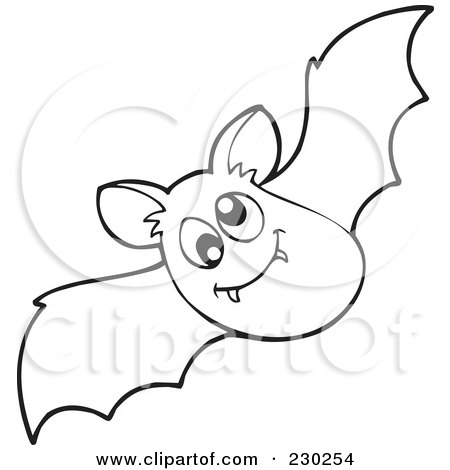  Coloring Pages on Illustration Of A Coloring Page Outline Of A Vampire Bat By Visekart
