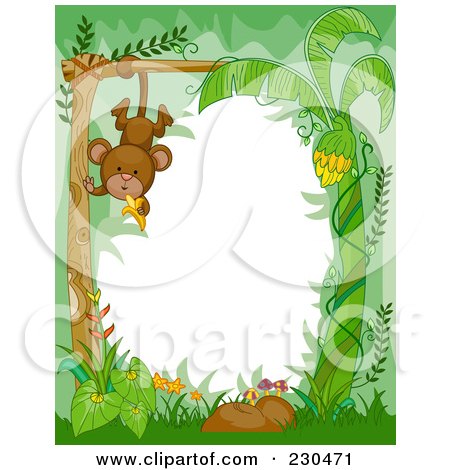 Wallpaper Borders on Royalty Free  Rf  Clipart Illustration Of A Cute Animal Border Of A
