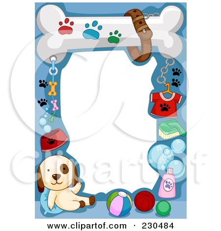 Cute Love Picture Frames on Royalty Free  Rf  Clipart Illustration Of A Cute Animal Border Of A