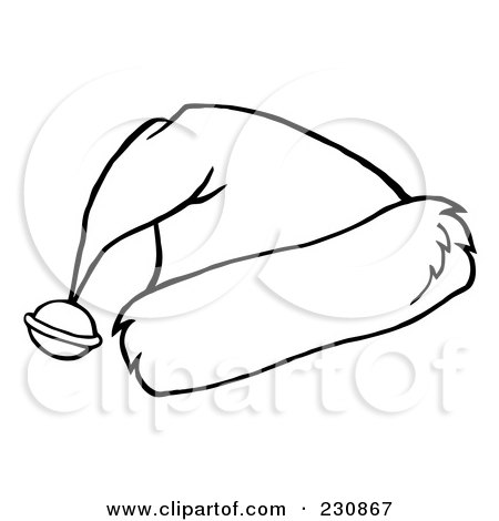 Santa Coloring Pages on Coloring Page Outline Of A Bell On A Santa Hat By Hit Toon  230867