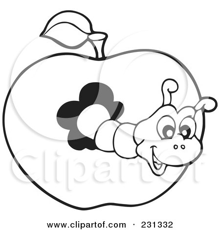 Apple Coloring Pages on Of A Coloring Page Outline   Coloring Page Apple Worm 2013